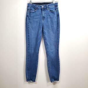 PAIGE HOXTON Ankle Women’s Frayed Hem Denim Jeans 29